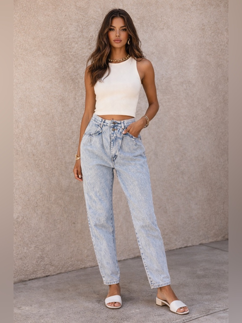 Vintage Palm Springs Yacht Club High Rise Denim Jeans - Picture 4 of 16